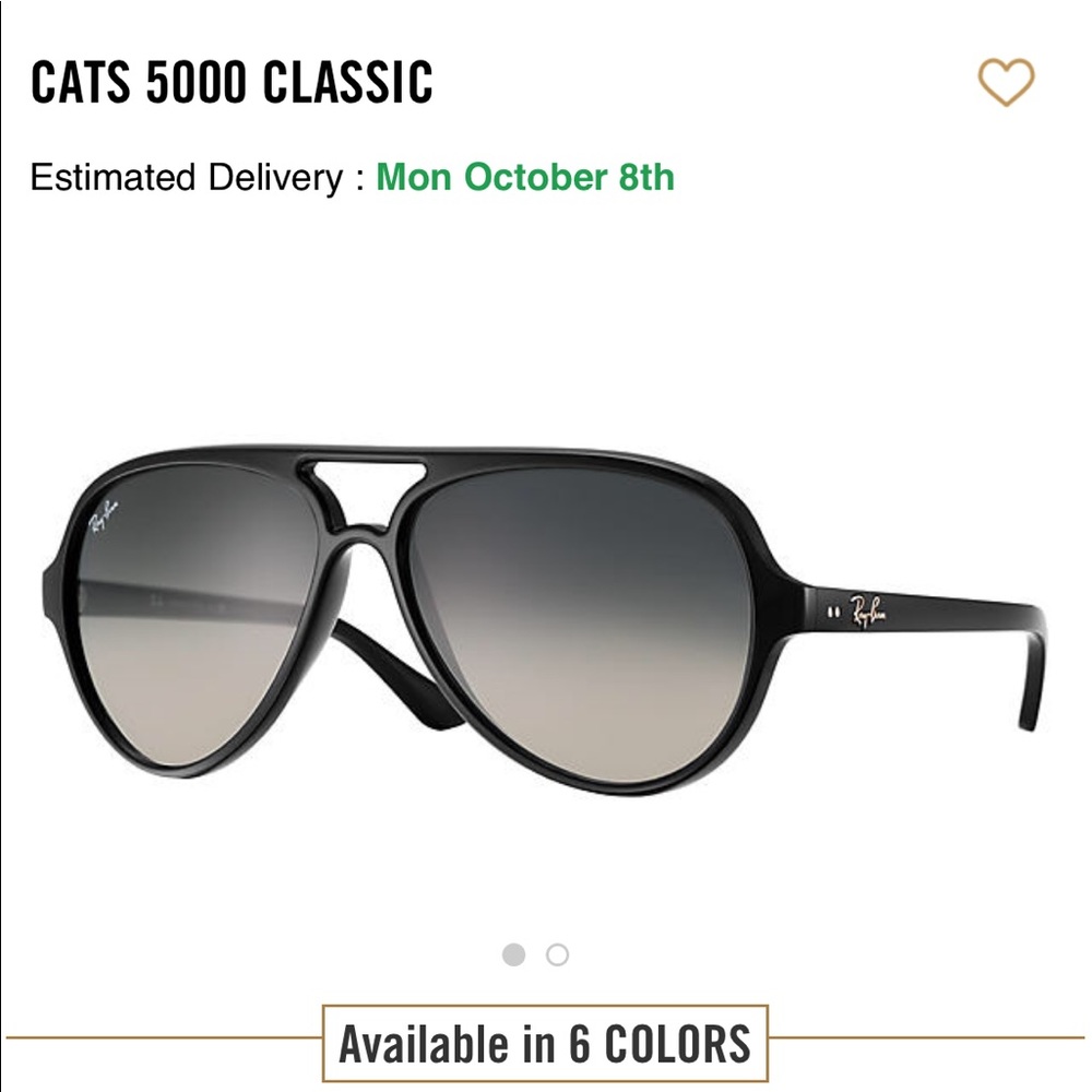 CATS 5000 classic Ray Ban black aviators